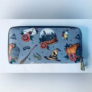 Official Harry Potter Accessories Loungefly Harry Potter Relics Tattoo Backpack - Official AOP Nylon Bookbag Loungefly Pokemon